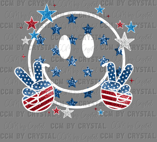 USA 4th of July Smile  Ready to Press DTF Transfers