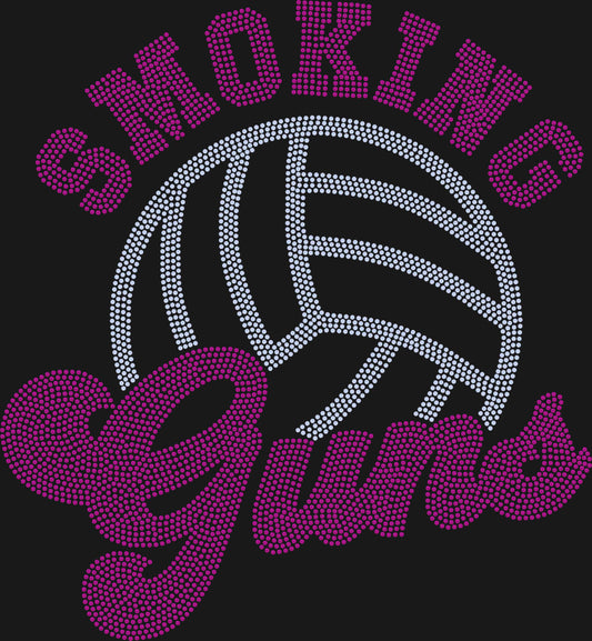 Smoking Guns 11" Wide 2- Color Spangle Ready to Press Spangle Transfer Sparkle Bling