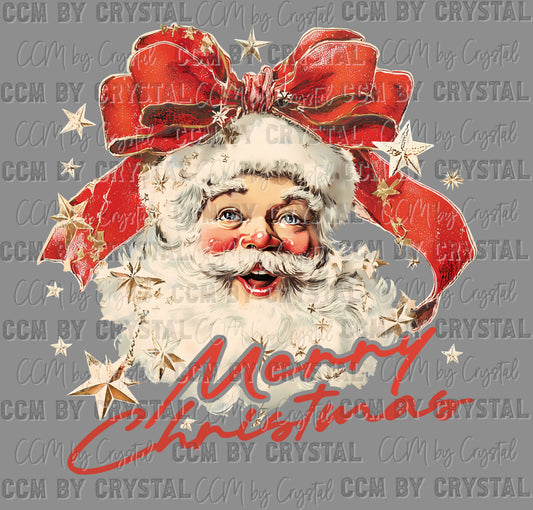 Vintage Santa Christmas Ready to Press Transfer DTF Transfer Sublimation Transfer