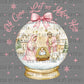 Christmas Jesus Snow Globe Come Let Us Adore Him Ready to Press Transfer DTF Transfer