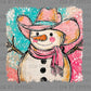 Western Snowman Christmas Ready to Press Transfer DTF Transfer Sublimation Transfer