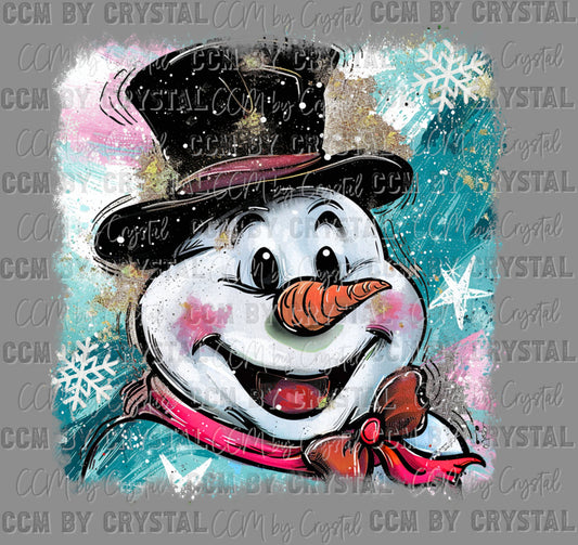 Snowman Christmas Ready to Press Transfer DTF Transfer Sublimation Transfer