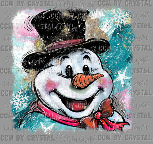 Snowman Christmas Ready to Press Transfer DTF Transfer Sublimation Transfer
