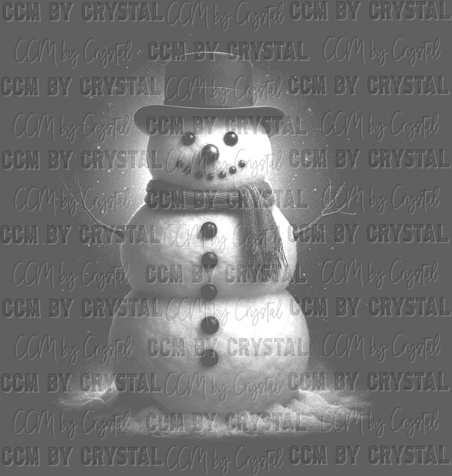 Snowman Christmas Ready to Press Transfer Instant Peel DTF Transfer