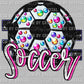 Soccer Faux Rhinestone Effect Ready to Press Transfer DTF Transfer Sublimation Transfer