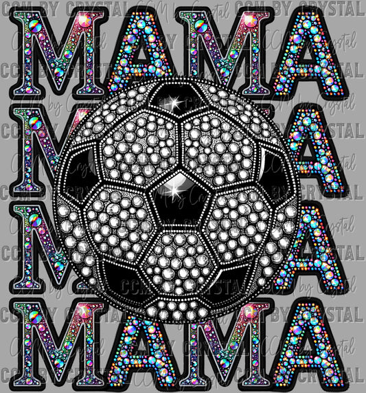 Soccer Mama Faux Rhinestones Ready to Press Transfer DTF Transfer Sublimation Transfer