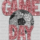 Game Day Soccer Faux Sequins Faux Embroidery Ready To Press Transfer