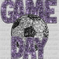 Game Day Soccer Faux Sequins Faux Embroidery Ready To Press Transfer