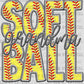 Softball Grandma Faux Embroidery Ready to Press Transfer DTF Transfer Sublimation Transfer