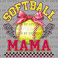 Softball Mama Ready to Press Transfer DTF Transfer Sublimation Transfer