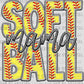 Softball Mama Faux Embroidery Ready to Press Transfer DTF Transfer Sublimation Transfer