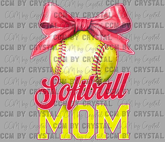 Softball Mom Ready to Press Transfer DTF Transfer Sublimation Transfer