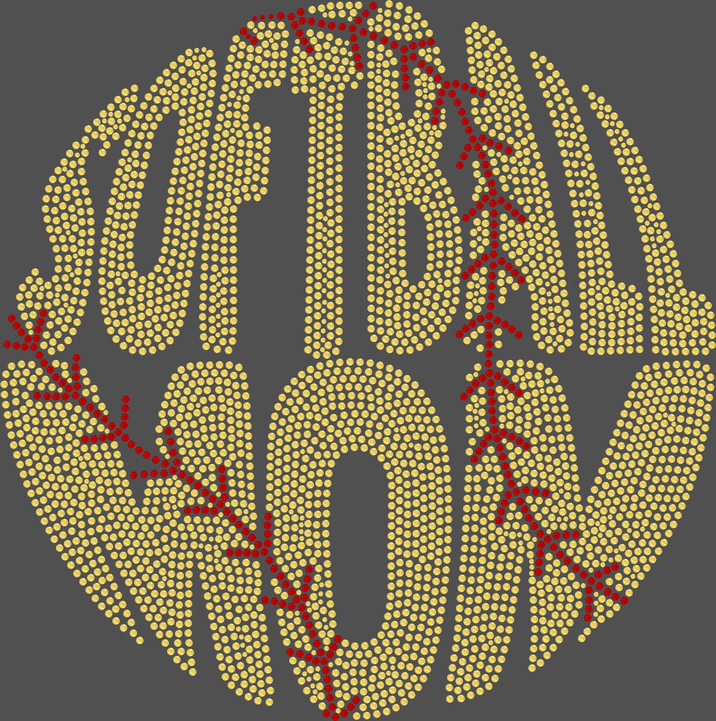 Softball Mom 11" Spangle Transfer Bling Ready to Press Transfer Sparkle Transfer