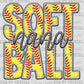 Softball Nana Faux Embroidery Ready to Press Transfer DTF Transfer Sublimation Transfer