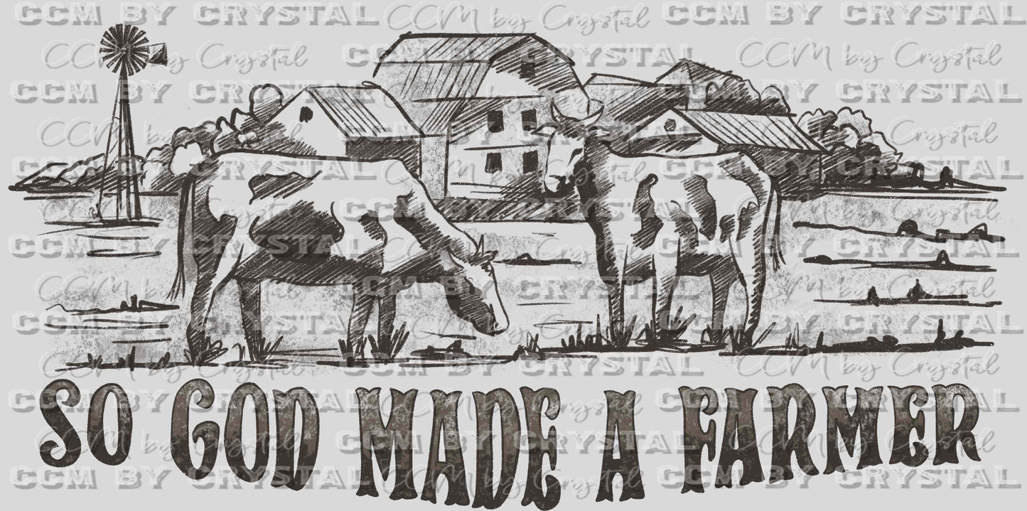 So God Made a Farmer Ready to Press Transfer DTF Transfer Sublimation Transfer