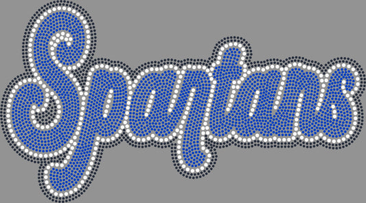 Spartans 11" 3-Color Ready to Press Spangle Transfer Bling Transfer Sparkle Transfer