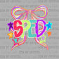 Sped Back to School Colorful Ready to Press Transfer DTF Transfer Sublimation Transfer