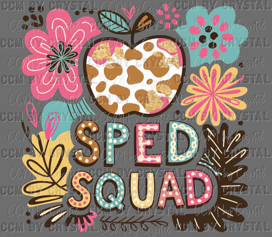 Sped Squad School Ready to Press Transfer DTF Transfer Sublimation Transfer
