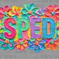 Sped faux fake Texture Floral DTF Transfer Sublimation Transfer