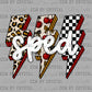 Sped Teacher Leopard Lightning Bolts Ready to Press DTF Transfers Sublimation Transfers