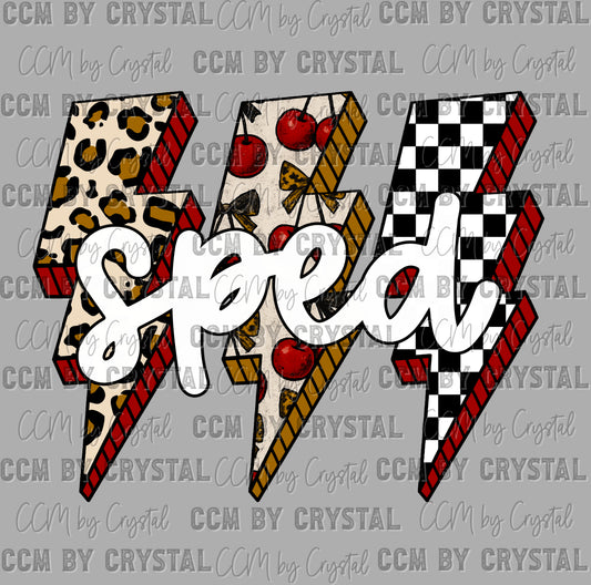 Sped Teacher Leopard Lightning Bolts Ready to Press DTF Transfers Sublimation Transfers