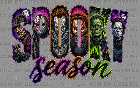 Spooky Horror Characters Halloween Ready to Press DTF Transfers Sublimation Transfers