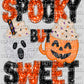 Spooky but Sweet Faux Embroidery Faux Sequins Halloween Fall Ready to Press Transfer