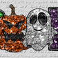 Spooky Faux Embroidery Faux Sequins Glitter Halloween Ready to Press Transfer