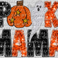 Spooky Mama Faux Embroidery Faux Sequins Halloween Fall Ready to Press Transfer