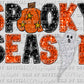 Spooky Season Halloween Faux Sequins Faux Embroidery Ready to Press Transfer