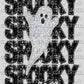 Spooky Season Ghost Faux Embroidery Faux Sequins Halloween Fall Ready to Press Transfer