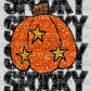 Spooky Season Pumpkin Faux Embroidery Faux Sequins Halloween Fall Ready to Press Transfer