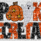 Spooky Secretary Faux Sequins Faux Embroidery Fall Halloween Ready to Press Transfer