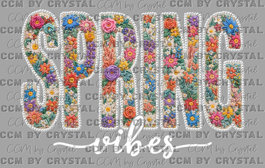Spring Vibes Floral Easter Ready to Press Instant Peel DTF Transfers Sublimation Transfers