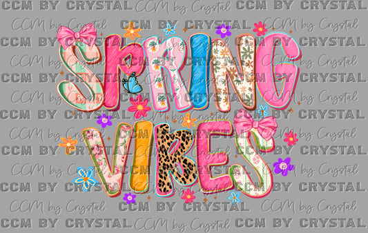 Spring Vibes Ready to Press Instant Peel DTF Transfers Sublimation Transfers