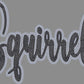 Squirrels 11" Wide 2- Color Spangle Ready to Press Spangle Transfer Sparkle Bling