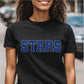 Stars 11"X3" 2-Color Ready to Press Spangle Transfer Bling Transfer Sparkle Transfer