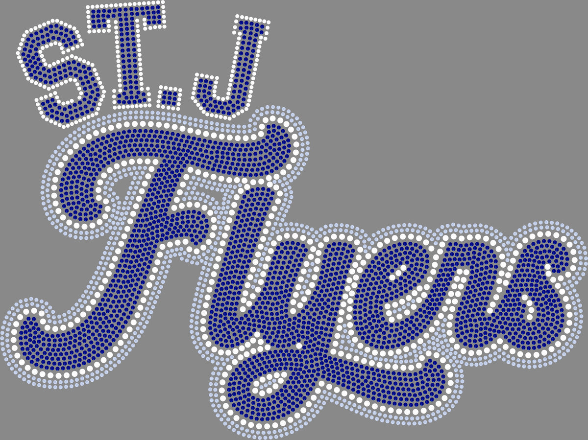 St. J Flyers Approximately 11" wide 3 Color Spangle Transfer
