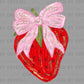 Strawberry Coquette Ready to Press Transfer DTF Transfer Sublimation Transfer