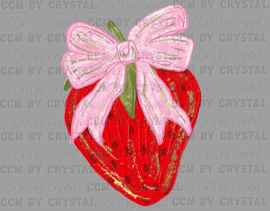 Strawberry Coquette Ready to Press Transfer DTF Transfer Sublimation Transfer