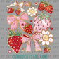 Strawberries Ready to Press Transfer DTF Transfer Sublimation Transfer
