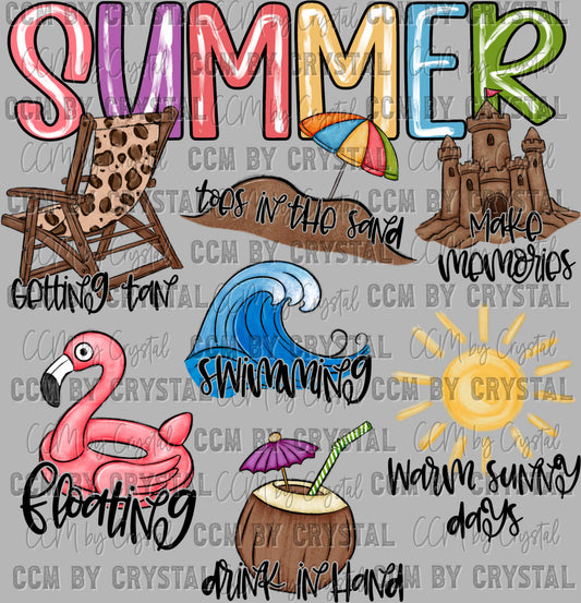 Summer Ready to Press Transfer DTF Transfer Sublimation Transfer