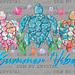 Summer Vibes Sea Turtles Ready to Press Instant Peel DTF Transfers Sublimation Transfers