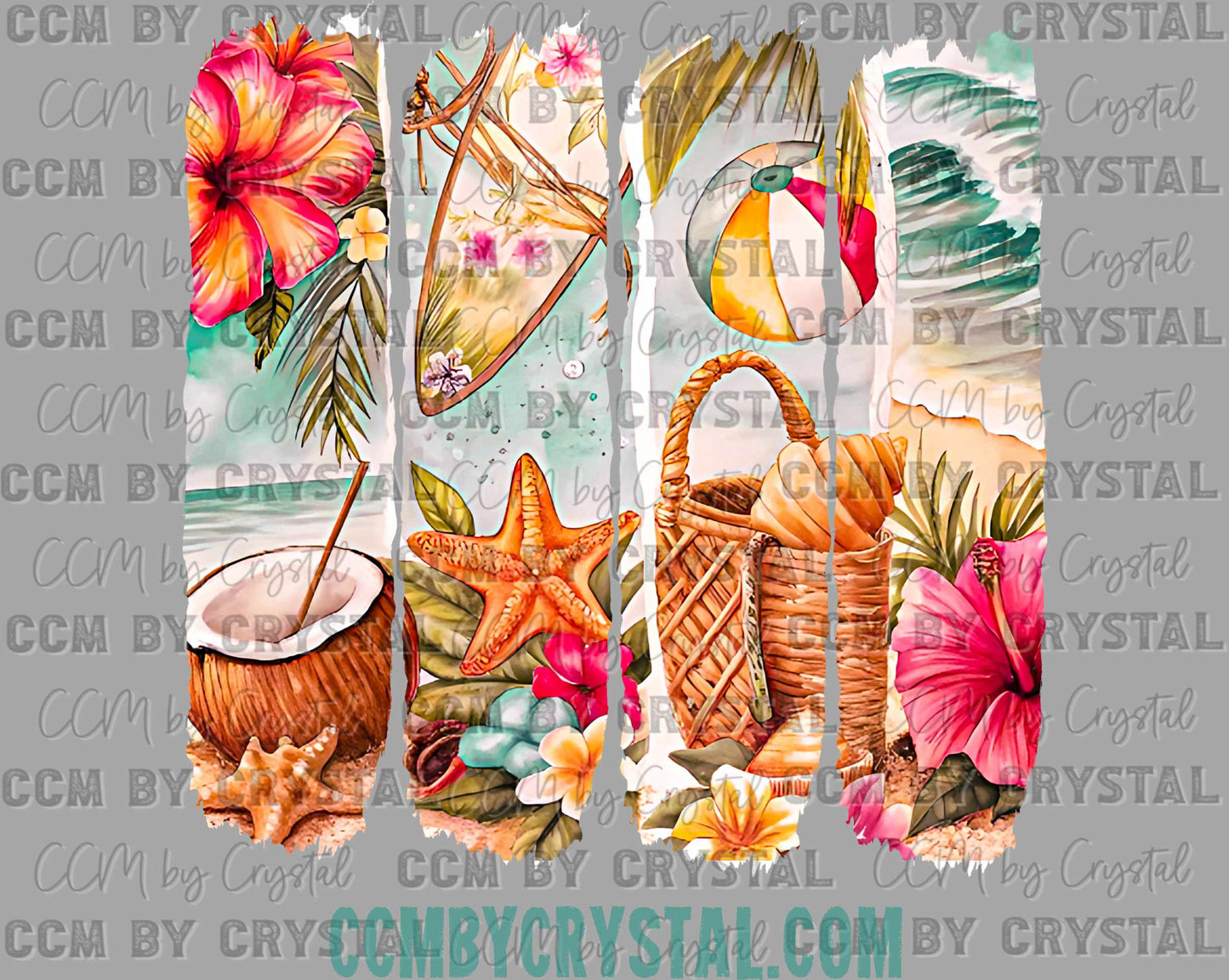 Summer Beach Ready to Press Transfer DTF Transfer Sublimation Transfer