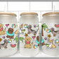 Summer Dogs UV Transfer 16oz Libby Glass Can Wrap Ready to Apply