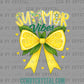 Summer Vibes Lemon Bow Ready to Press Transfer DTF Transfer