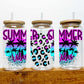 Summer Sunrise Sunburn Sunset Repeat UV Transfer 16oz Libby Glass Can Wrap Ready to Apply