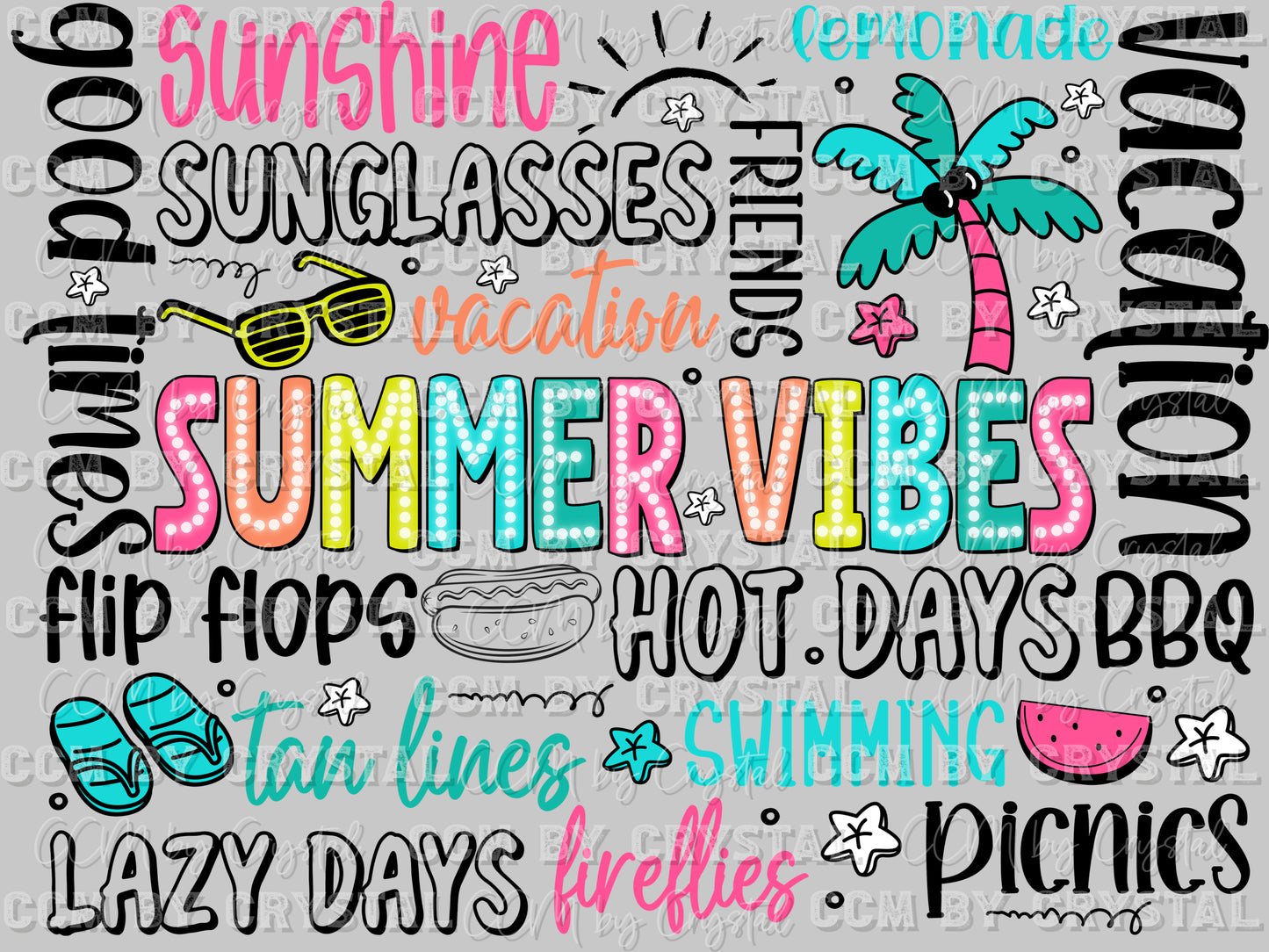 Summer Vibes Ready to Press Transfer