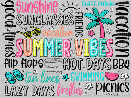 Summer Vibes Ready to Press Transfer