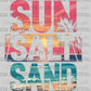 Sun Salt Sand Summer Beach Ready to Press DTF Transfers Sublimation Transfers